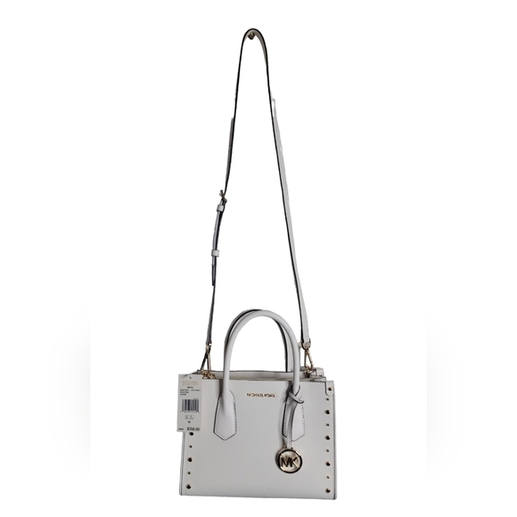 Nwt Michael Kors satchel white and gold Purse - Picture 3 of 15